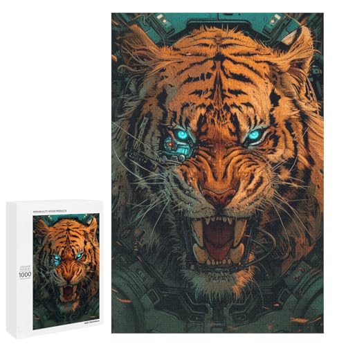 Puzzle für Erwachsene 1000 teiliges Tigerholz Puzzle (75 x 50 cm) von linghhiming