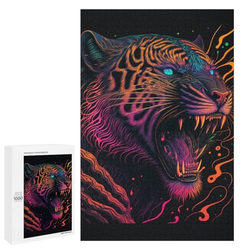 Puzzle für Erwachsene 1000 Teile Tigerholz Puzzle für Kinder Lernspiel (75 x 50 cm) von linghhiming