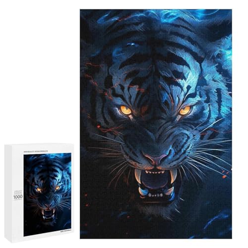 Puzzle für Erwachsene 1000 Teile Tigerholz Puzzle für Kinder Lernspiel (75 x 50 cm) von linghhiming