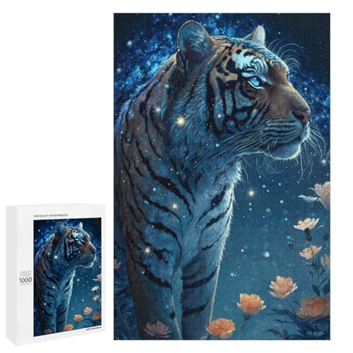 Puzzle für Erwachsene 1000 Teile Tigerholz Puzzle für Kinder Lernspiel (75 x 50 cm) von linghhiming