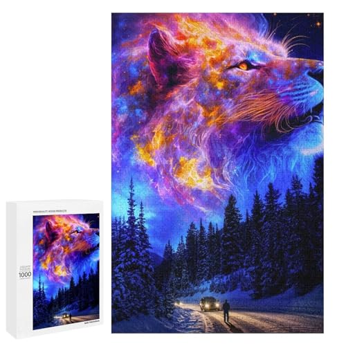 Puzzle für Erwachsene 1000 Teile Tigerholz Puzzle für Kinder Lernspiel (75 x 50 cm) von linghhiming