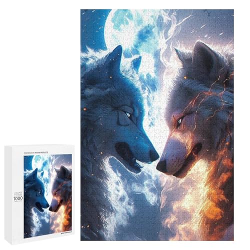 Puzzle für Erwachsene 1000 Teile Tiger War Holzpuzzle für Kinder Lernspiel (75 x 50 cm) von linghhiming