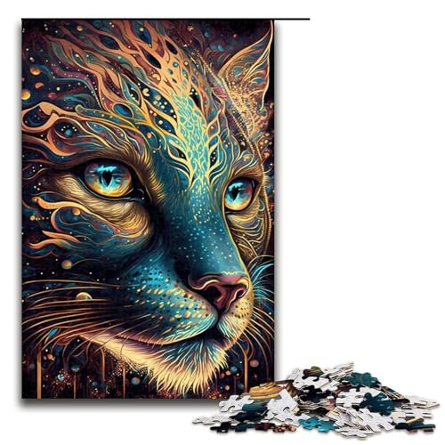Puzzle für Erwachsene 1000 Teile Tigerfamilie Holzpuzzle Lernspiel Herausforderungsspielzeug (75 x 50 cm) von linghhiming