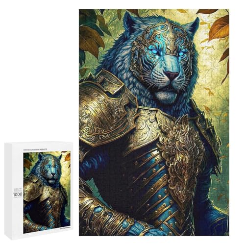 Puzzle für Erwachsene 1000 Teile Tigerfamilie Holzpuzzle Lernspiel Herausforderungsspielzeug (75 x 50 cm) von linghhiming
