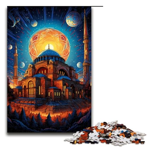 Puzzle für Erwachsene 1000 Teile Türkiye Hagia Sophia Puzzlespiele Spielzeug Geschenk geeignet als Schreibtischdekoration 75 x 50 cm von linghhiming