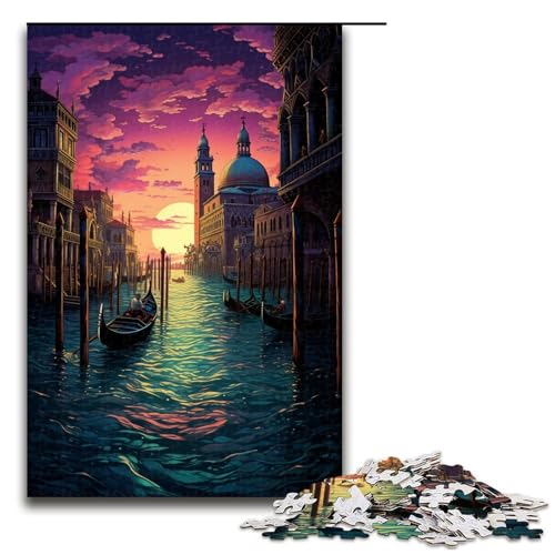 Puzzle für Erwachsene 1000 Teile Venedig Italien Puzzle Lernspiele für Zuhause DIY Spielzeug tolles Geschenk für Spiele 75 x 50 cm von linghhiming