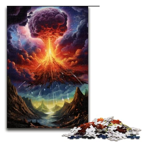 Puzzle für Erwachsene 1000 Teile Vulkanausbrüche Geburtstagsgeschenk Geschenke für Teenager ab 14 Jahren 75 x 50 cm von linghhiming