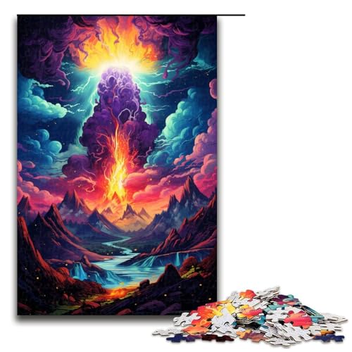 Puzzle für Erwachsene 1000 Teile Vulkanausbrüche Holzpuzzle für Kinder Lernspiel 75 x 50 cm Puzzle für Erwachsene 1000 Teile Vulkanausbrüche Holzpuzzle für Kinder Lernspiel 75 x 50 cm von linghhiming