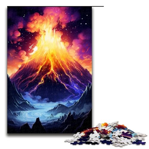 Puzzle für Erwachsene 1000 Teile Vulkanausbrüche Puzzlespiele Spielzeug Geschenk geeignet für die Schreibtischdekoration 75 x 50 cm von linghhiming