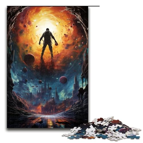 Puzzle für Erwachsene 1000 Teile Weltraum Basketballspieler Puzzle Lernspiele für Zuhause DIY Spielzeug tolles Geschenk für Spiele 75 x 50 cm von linghhiming