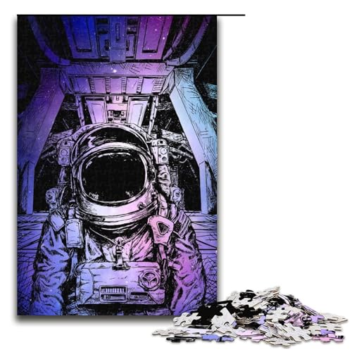 Puzzle für Erwachsene 1000 Teile Weltraum Raumfahrer Rakete Heimdekoration Puzzle Spielzeug Geschenk für die ganze Familie (75 x 50 cm) von linghhiming