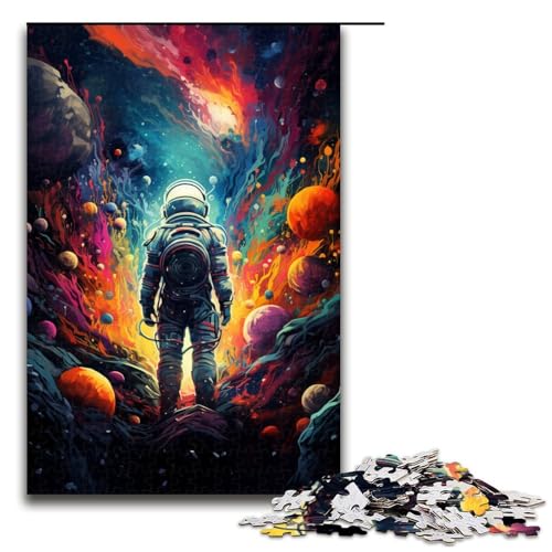 Puzzle für Erwachsene 1000 Teile Weltraumabenteuer Astronaut Heimdekoration Puzzle Spielzeug Geschenk für die ganze Familie 75 x 50 cm von linghhiming