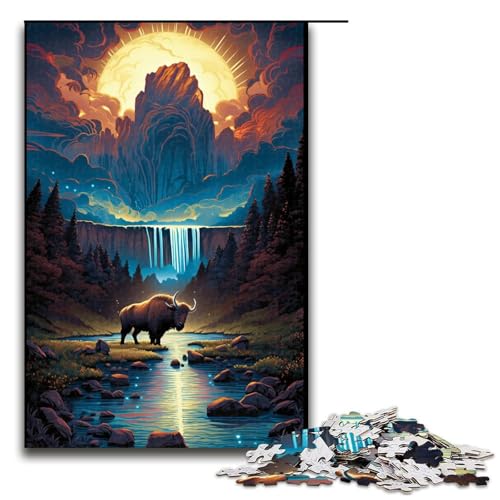 Puzzle für Erwachsene 1000 Teile Yellowstone Nationalpark USA Puzzle Lernspiele für Zuhause DIY Spielzeug tolles Geschenk für Spiele 75 x 50 cm von linghhiming