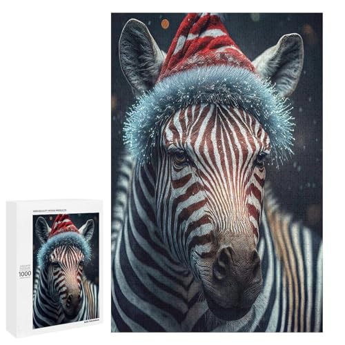 Puzzle für Erwachsene 1000 Teile Zebras Holzpuzzle Lernspiel Herausforderungsspielzeug (75 x 50 cm) von linghhiming