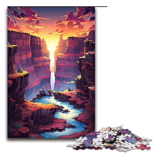 Puzzle für Erwachsene 1000 Teile amerikanischer Grand Canyon Puzzle Lernspiele für Zuhause DIY Spielzeug tolles Geschenk für Spiele 75 x 50 cm von linghhiming