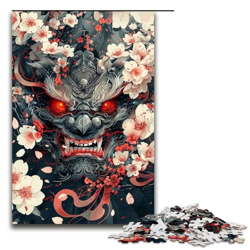 Puzzle für Erwachsene 1000 Teile antike japanische Masken Puzzle Lernspiele für Zuhause DIY-Spielzeug tolles Geschenk für Spiele 1000 Teile (75 x 50 cm) von linghhiming