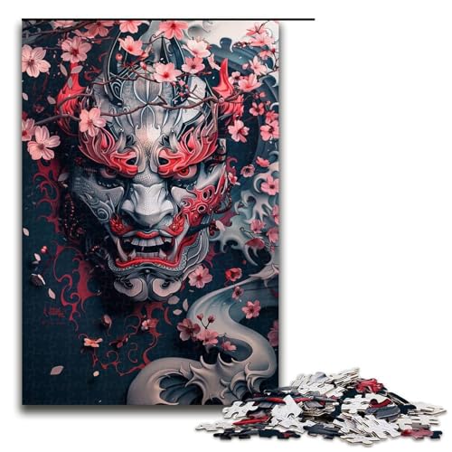 Puzzle für Erwachsene 1000 Teile antike japanische Masken Puzzlespiele Spielzeug Geschenk geeignet für die Schreibtischdekoration 1000 Teile (75 x 50 cm) von linghhiming