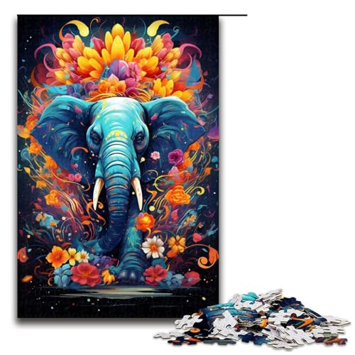 Puzzle für Erwachsene 1000 Teile bizarres buntes Elefanten Holzpuzzle für Kinder Lernspiel 75 x 50 cm Puzzle für Erwachsene 1000 Teile bizarres buntes Elefanten Holzpuzzle für Kinder Lernspiel 75 x 50 cm von linghhiming