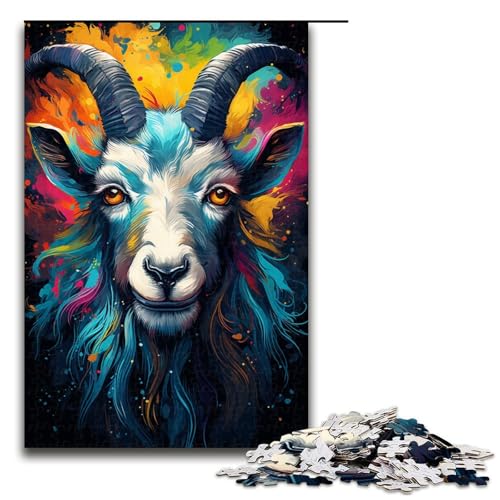 Puzzle für Erwachsene 1000 Teile bizarres buntes Ziegenpuzzle Holzpuzzle Lernspiel Herausforderungsspielzeug 75 x 50 cm Puzzle für Erwachsene 1000 Teile bizarres buntes Ziegenpuzzle Holzpuzzle Lernspiel Herausforderungsspielzeug 75 x 50 cm von linghhiming