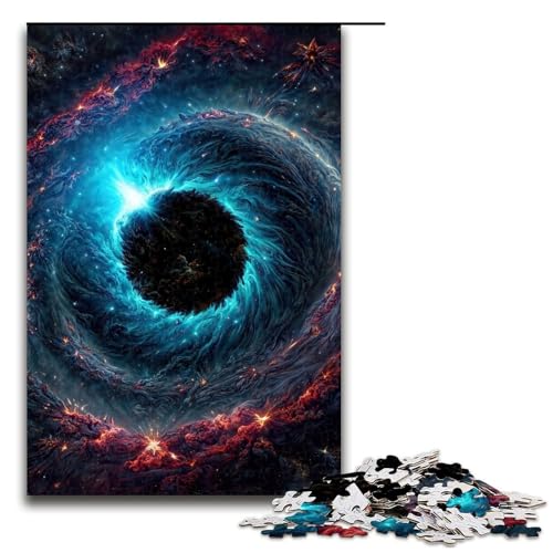 Puzzle für Erwachsene 1000 Teile blaues Weltraumloch Puzzle Spiele Spielzeug Geschenk geeignet für die Schreibtischdekoration (75 x 50 cm) von linghhiming