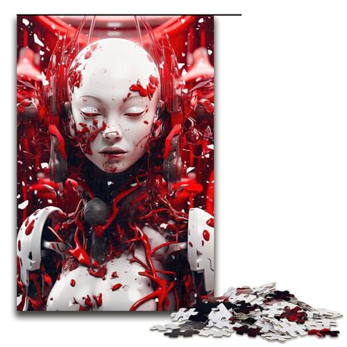 Puzzle für Erwachsene 1000 Teile blutroter Schatten Puzzle Lernspiele für Zuhause DIY Spielzeug tolles Geschenk für Spiele 75 x 50 cm von linghhiming