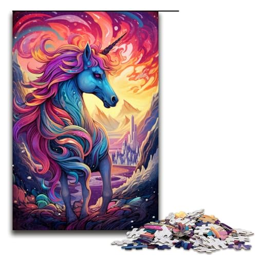 Puzzle für Erwachsene 1000 Teile brillantes Einhorn Holzpuzzle 75 x 50 cm Puzzle für Erwachsene 1000 Teile brillantes Einhorn Holzpuzzle 75 x 50 cm von linghhiming