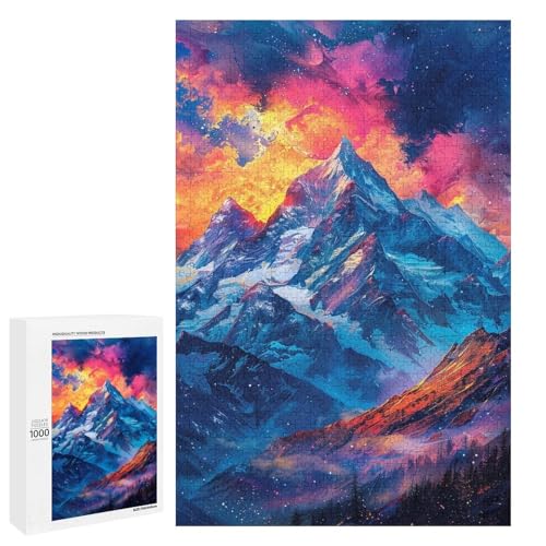 Puzzle für Erwachsene 1000 Teile Bunte Schneeberg Holzpuzzles 75 x 50 cm Puzzle für Erwachsene 1000 Teile Bunte Schneeberg Holzpuzzles 75 x 50 cm von linghhiming