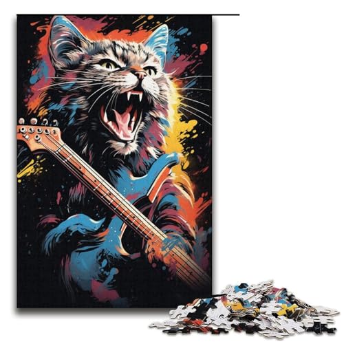 Puzzle für Erwachsene 1000 Teile buntes Fantasie-Katzen-Puzzle für Erwachsene Papierpuzzle Familienspiele Weihnachts- und Geburtstagsgeschenke 1000 Teile (38 x 26 cm) von linghhiming
