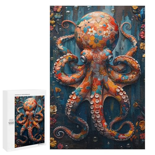 Puzzle für Erwachsene 1000 Teile buntes Oktopus Holzpuzzle für Kinder Lernspiel 75 x 50 cm Puzzle für Erwachsene 1000 Teile buntes Oktopus Holzpuzzle für Kinder Lernspiel 75 x 50 cm von linghhiming