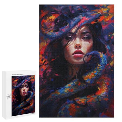 Puzzle für Erwachsene 1000 Teile buntes Schlangenpuzzle Holzpuzzle Lernspiel Herausforderungsspielzeug 75 x 50 cm Puzzle für Erwachsene 1000 Teile buntes Schlangenpuzzle Holzpuzzle Lernspiel Herausforderungsspielzeug 75 x 50 cm von linghhiming