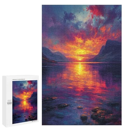 Puzzle für Erwachsene 1000 Teile farbenfroher Sonnenuntergang Familien Holzpuzzle Lernspiel Herausforderungsspielzeug 75 x 50 cm Puzzle für Erwachsene 1000 Teile farbenfroher Sonnenuntergang Familien Holzpuzzle Lernspiel Herausforderungsspielzeug 75 x 50 cm von linghhiming