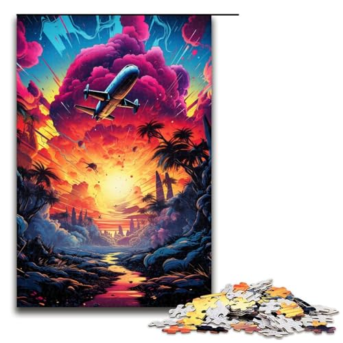Puzzle für Erwachsene 1000 Teile farbenfrohes Fantasie-Flugzeug Puzzle Spiele Spielzeug Geschenk geeignet als Schreibtischdekoration 1000 Teile (75 x 50 cm) von linghhiming