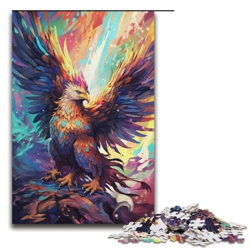 Puzzle für Erwachsene 1000 Teile farbenfrohes Kondor-Krieger-Puzzle Papierpuzzle Lernspiel Herausforderungsspielzeug 1000 Teile (38 x 26 cm) von linghhiming