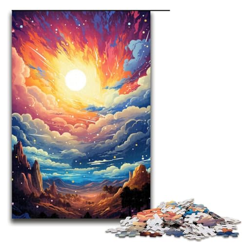 Puzzle für Erwachsene 1000 Teile farbenfrohes psychedelisches Paradies Puzzle jedes Teil ist einzigartig – anspruchsvolles unterhaltsames Familienspiel (Größe 75 x 50 cm) von linghhiming