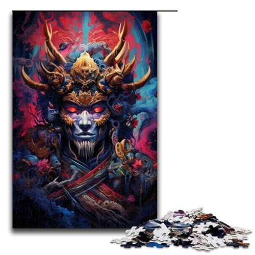 Puzzle für Erwachsene 1000 Teile japanische Sakura Samurai Puzzles Spiele Spielzeug Geschenk geeignet als Schreibtischdekoration 1000 Teile (75 x 50 cm) von linghhiming