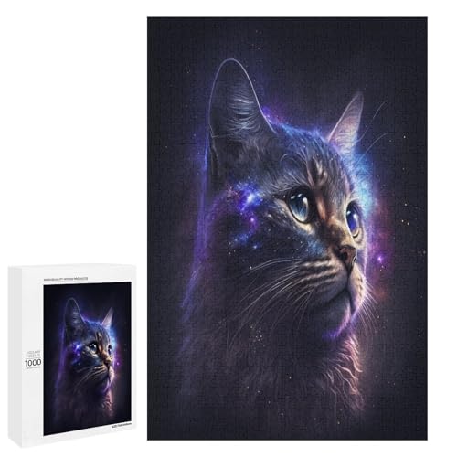 Puzzle für Erwachsene 1000 Teile kosmische Katzenfamilie Holzpuzzle Lernspiel Herausforderungsspielzeug 75 x 50 cm Puzzle für Erwachsene 1000 Teile kosmische Katzenfamilie Holzpuzzle Lernspiel Herausforderungsspielzeug 75 x 50 cm von linghhiming