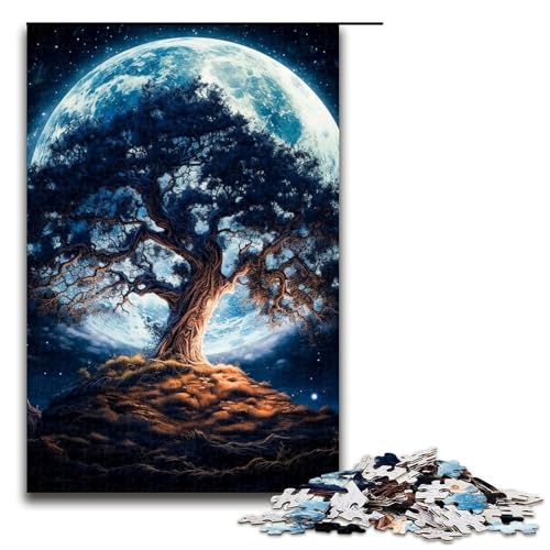 Puzzle für Erwachsene 1000 Teile kosmischer Lebensbaum Geburtstagsgeschenk für Teenager ab 14 Jahren (75 x 50 cm) von linghhiming