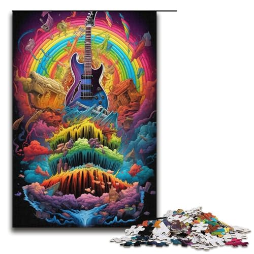Puzzle für Erwachsene 1000 Teile magische Gitarre Heimdekoration Puzzle Spielzeug Geschenk für die ganze Familie 1000 Teile (38 x 26 cm) von linghhiming