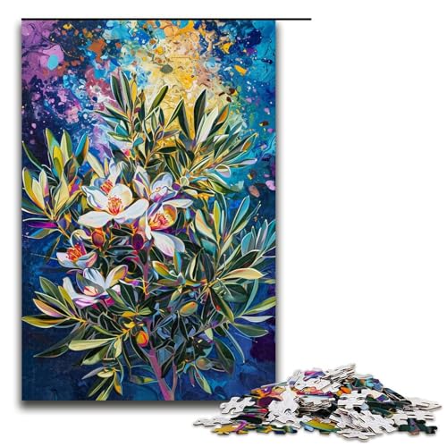 Puzzle für Erwachsene 1000 Teile psychedelische Bunte Blumen Puzzlespiel Spielzeug lustig 1000 Teile (75 x 50 cm) von linghhiming