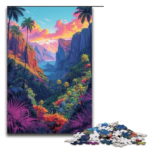 Puzzle für Erwachsene 1000 Teile psychedelische Landschaft Holzpuzzle 75 x 50 cm Puzzle für Erwachsene 1000 Teile psychedelische Landschaft Holzpuzzle 75 x 50 cm von linghhiming