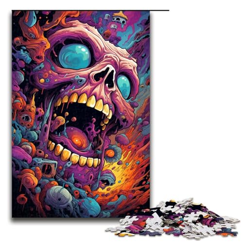 Puzzle für Erwachsene 1000 Teile psychedelisches böses Monster Puzzle Holzpuzzle Lernspiel Herausforderungsspielzeug 75 x 50 cm Puzzle für Erwachsene 1000 Teile psychedelisches böses Monster Puzzle Holzpuzzle Lernspiel Herausforderungsspielzeug 75 x 50 cm von linghhiming