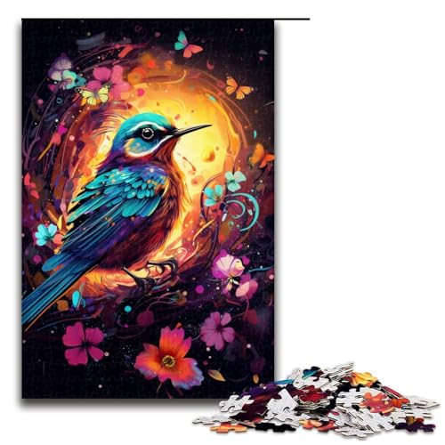 Puzzle für Erwachsene 1000 Teile psychedelisches buntes Vogel Puzzle jedes Teil ist einzigartig – anspruchsvolles unterhaltsames Familienspiel 1000 Teile (75 x 50 cm) von linghhiming