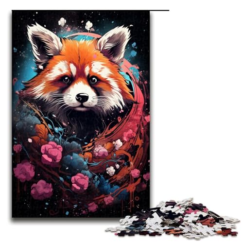 Puzzle für Erwachsene 1000 Teile schöner Waschbär Puzzle Spiele Spielzeug Geschenk geeignet für die Schreibtischdekoration 75 x 50 cm von linghhiming