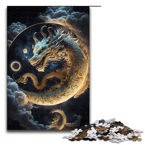 Puzzle für Erwachsene 1000 Teile tapferer Drache Holzpuzzle 75 x 50 cm Puzzle für Erwachsene 1000 Teile tapferer Drache Holzpuzzle 75 x 50 cm von linghhiming