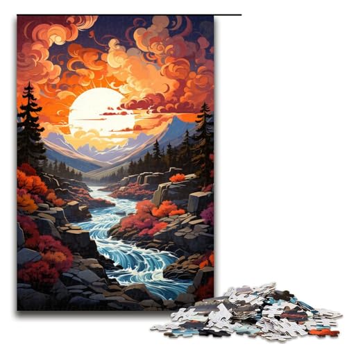 Puzzle für Erwachsene 1000 Teile wunderschöne Fantasielandschaft Puzzle Spiele Spielzeug Geschenk geeignet für die Schreibtischdekoration 75 x 50 cm von linghhiming