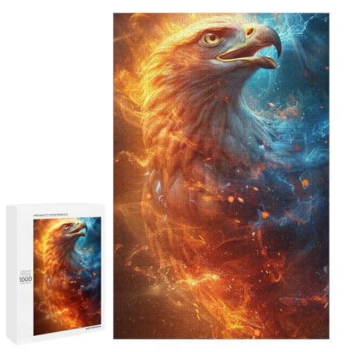 Puzzle für Erwachsene 1000 Teile wunderschöne Adler Holzpuzzles (75 x 50 cm) von linghhiming