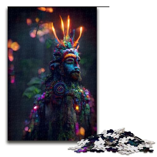 Puzzle für Erwachsene Alien 1000 teiliges Holzpuzzle für Kinder ab 14 Jahren Heimdekoration (75 x 50 cm) von linghhiming