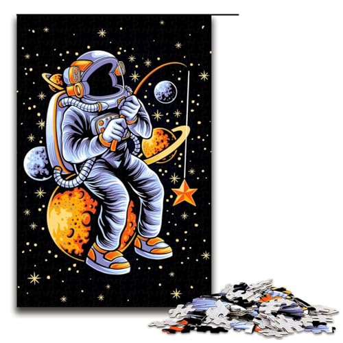 Puzzle für Erwachsene Angel Atronaut 1000 teiliges Holzpuzzle für Kinder ab 14 Jahren Lernspielzeug 75 x 50 cm von linghhiming