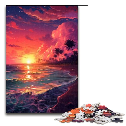 Puzzle für Erwachsene Anime Kunst Landschaft 1000 Teile Holzpuzzle für Kinder ab 14 Jahren anspruchsvolles Spiel 1000 Teile (75 x 50 cm) von linghhiming