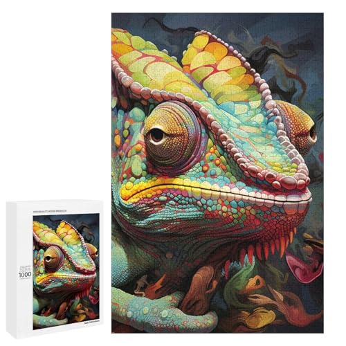 Puzzle für Erwachsene Art Chamäleon 1000 teiliges Holzpuzzle für Kinder ab 12 Jahren Lernspielzeug 75 x 50 cm Puzzle für Erwachsene Art Chamäleon 1000 teiliges Holzpuzzle für Kinder ab 12 Jahren Lernspielzeug 75 x 50 cm von linghhiming